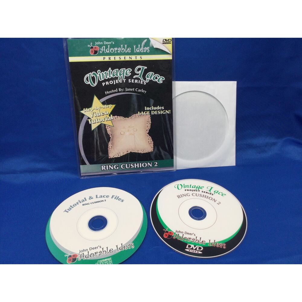 Adorable Ideas vtg Lace DVD Video Tutorial Ring Cushion 2